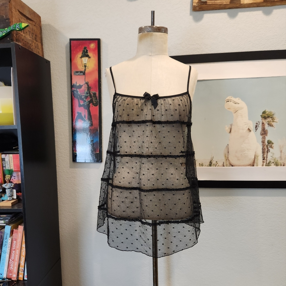 Victoria's Secret Sheer Polkadot Top